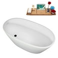 thumbnail image 5 of 51" Streamline B-252-42-BL Soaking Freestanding Tub and Tray With Internal Drain in Matte Black, 5 of 10