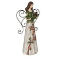 thumbnail image 4 of Alpine Corporation 12"H Floral Woodland Angel Holding Leaf Garden Statue, 4 of 5