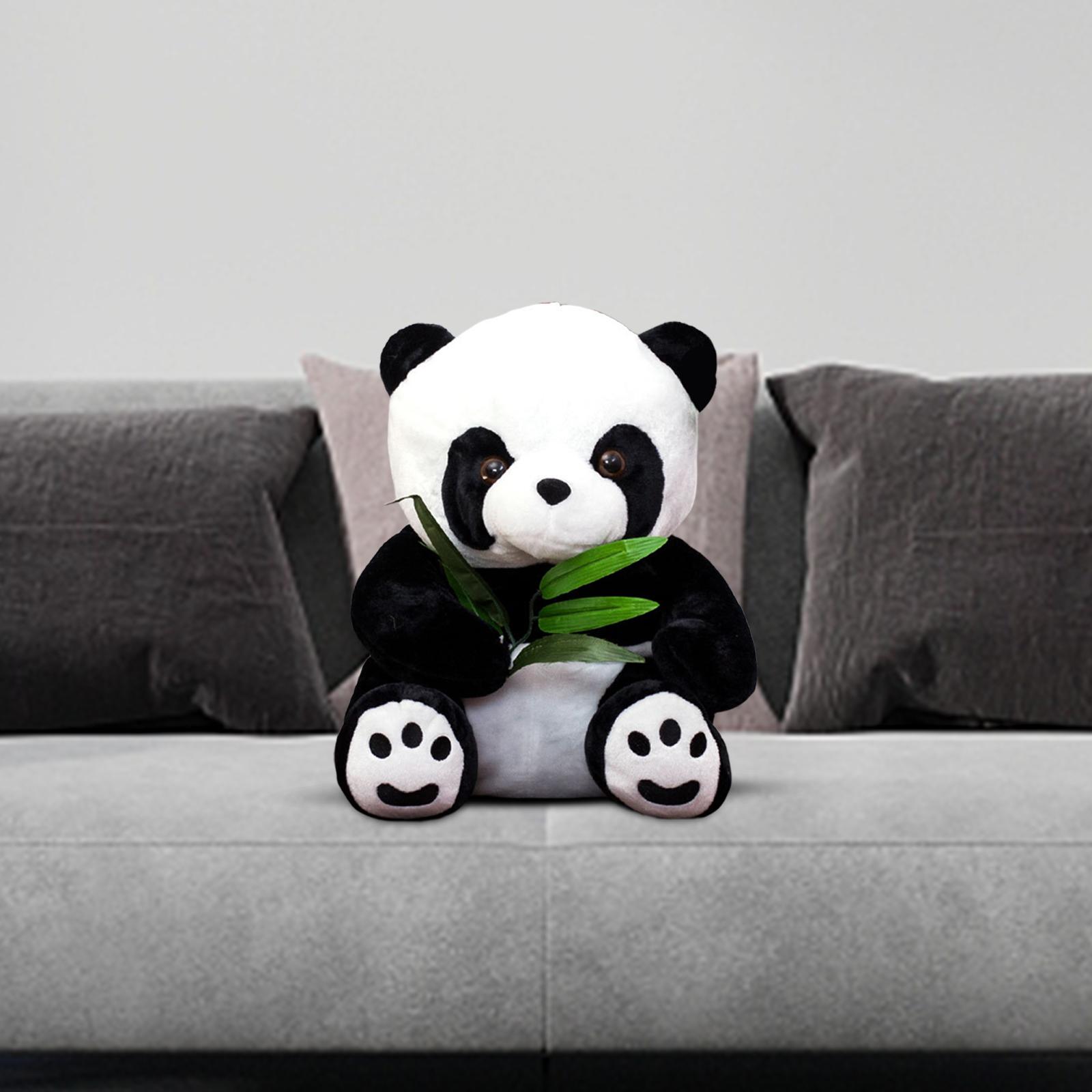 Cute Stuffed Animal Sitting Panda Plush Toy Ornament for Family Friends  Birthday 20cm