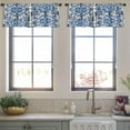 thumbnail image 3 of LALILO Kitchen Curtain Valance Floral Knitted Wear Rod Pocket Window Curtain 52"x 18" Set of 2, 3 of 7
