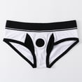 thumbnail image 3 of Mens Underwear Briefs Low Rise Casual Color Block Stretchy Slim Hollow-Out Breathable Support Lifting Athletic Workout Underpants, 3 of 4