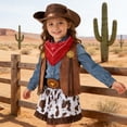 thumbnail image 5 of ANINEO Cowboy Clothes For Girls Elegant Style 4 Piece Outfit With Hat Birthday Party Christmas Halloween Dress Up Clothing for Child, 5 of 9