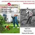 thumbnail image 5 of Electric Cordless Weed Eater Battery Powered Weed Wacker with Blades, 3 in 1 Cordless Grass Trimmer Foldable and Lightweight, with 3 Types Blades and 2Pcs Li-Ion Batteries 2Ah, 5 of 9