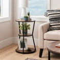thumbnail image 5 of Linon Elton Metal and Wood Three Tier Side Table in Black, 5 of 11