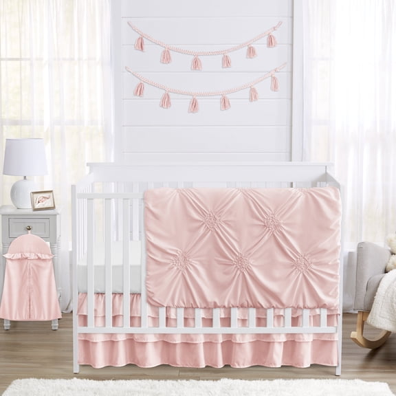 Sweet Jojo Designs Harper Blush Pink Collection Blush Pink 4 Piece Crib Bedding Set