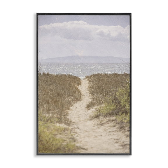 Stupell Industries Path to Misty Ocean Black Framed Giclee Art, design by Aaron Matheson