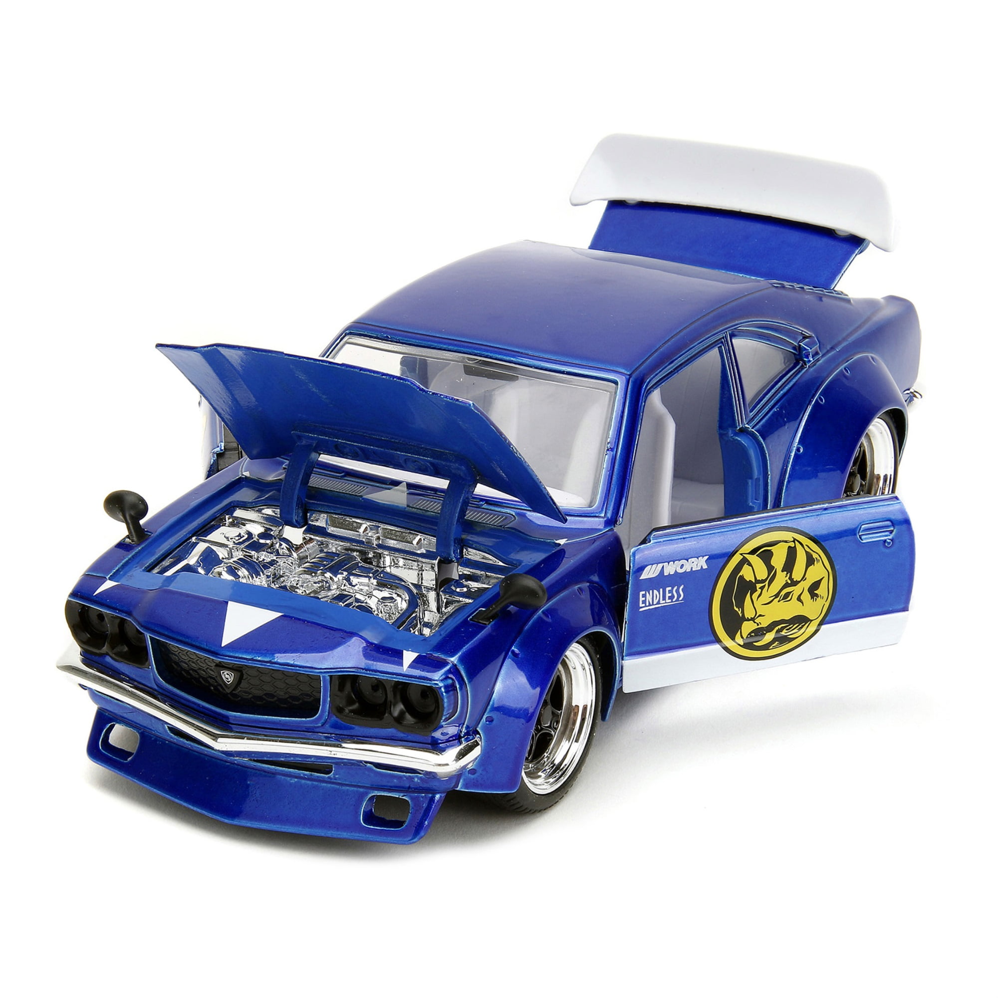 ミニカー jada toys 1/24 JDM 1974 MAZDA RX-3 Jada 1:24 Blue Ranger & 1974 Mazda RX-3 - Power Rangers - M