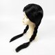 thumbnail image 3 of Pelucas largas de doble trenza oso de fresa negras para mujer, 3 of 5