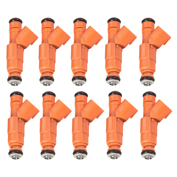 Set of 10 Fuel Injectors Compatible with 2000 Ford Crown Victoria 4.6L V8 2000-2003 Ford E350 6.8L V8 2000-2005 Excursion 6.8L V8 2000-2004 F250 F350 F450 F550 6.8L V8 Replacement for 0280155917