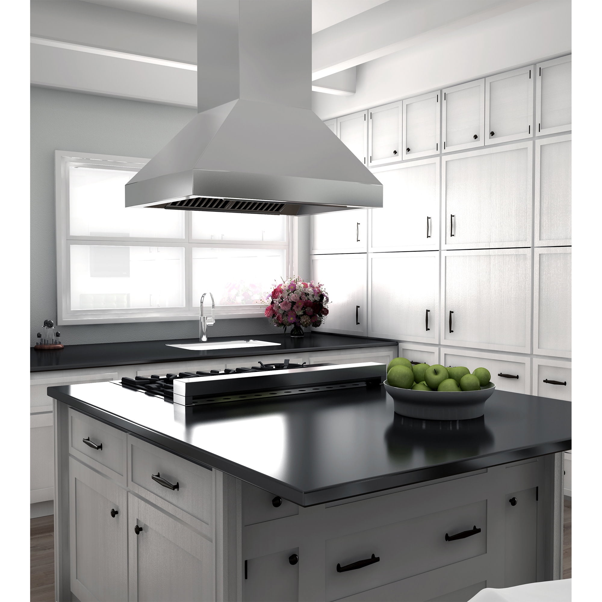 Zline Kitchen and Bath ZLINE 30" Ducted Island Mount Range Hood in Stainless Steel (597i-30) - 30 in. W x 20 in. D x 14 in. H