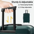thumbnail image 5 of GDF Studio 6-Piece Hardshell Luggage Set, Lightweight Suitcases with Duffel and Toiletry Bag, Spinner Wheels, Dark Green, 5 of 12