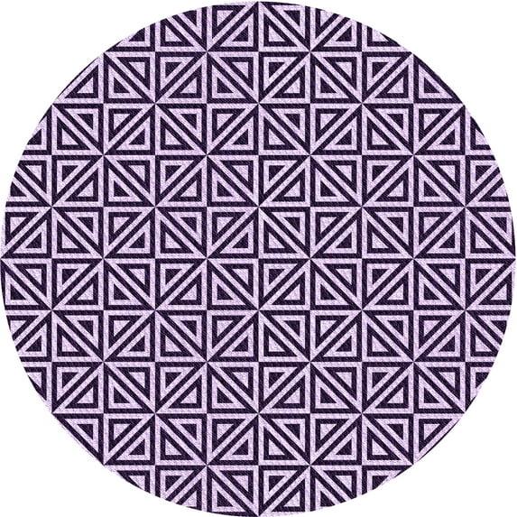Ahgly Company Machine Washable Indoor Round Transitional Dark Purple Area Rugs, 7' Round