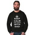 thumbnail image 2 of Keep Calm And Agree With Dad Crown Men Big & Tall Sweatshirt Brisco Brands 3X, 2 of 6