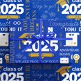 thumbnail image 3 of RUSPEPA Graduation Wrapping Paper Roll, Mini Roll, Blue Gold Class of 2025 with Champagne Caps Gift Paper, YOU DID IT! for Ceremony Party, Grade Class Graduation Celebrations, 17 Inches X 16.4 Feet, 3 of 8