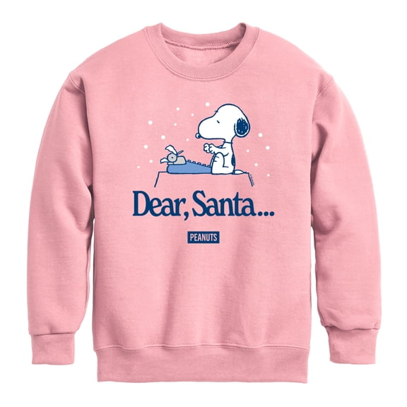 Peanuts - Snoopy Dear Santa - Youth Boys Crew Fleece Sweatshirt