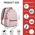 thumbnail image 6 of Compact Travel Backpack with Cherry Print Design, Cute Red Fruit Pattern, Lightweight School Bag for Daily Use, 6 of 6