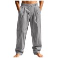 thumbnail image 3 of Mens Sweatpants with Pockets - Mesh Open Bottom Athletic Joggers for Men Loose Fit Gym Workout Running Casual Pants,mesh sweatpants Grey M, 3 of 6