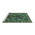 thumbnail image 2 of Ahgly Company Machine Washable Indoor Rectangle Persian Turquoise Blue Traditional Area Rugs, 7' x 10', 2 of 4