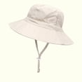 thumbnail image 2 of Chapeau d'Été pour Tout-Petit Bébé Protection Solaire Mode Couleur Unie Chapeau de Soleil Mignon Casquette Écran Solaire, 2 of 11