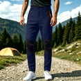 thumbnail image 2 of Men's Hiking Pants Cargo Work Pants Water Resistant Quick Dry Lightweight Camping Travel Outdoor Nylon Pants with Zipper Pockets and Elastic Waistband, 2 of 9