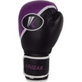 thumbnail image 2 of Kruzak Two-Tone Focus Mitts and Boxing Gloves Set for Kickboxing and Muay Thai MMA Training - Fitness Kit with Punching Pads for Martial Arts and Karate (Black/Purple, 14 oz), 2 of 7