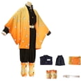 thumbnail image 1 of Anime Demon Slayers Kimetsu no Yaiba Agatsuma Zenitsu disfraz de Cosplay para mujer, uniforme de Kimono, ropa de fiesta de Navidad y Halloween, 1 of 4