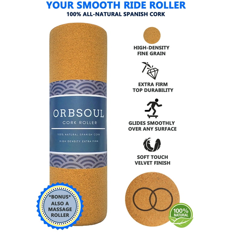 Orbsoul Balance Board Trainer Made in Canada Premium Canadian Maple Deck 100 All Natural Cork Roller Arctic White