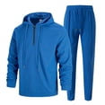 thumbnail image 7 of Admvng Two Piece Sets for Men Winter Casual Solid Long Sleeve Hooded Collar Sweatshirt Set, Size S-3XL, 7 of 7