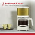 thumbnail image 3 of Holstein Housewares 5-Cup Coffee Maker - Pause N Serve, One-Touch Operation, Non-Stick Warming Plate, Water Level Indicator - Reusable Filter - Compact Design - White and Gold, 3 of 8