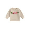 thumbnail image 2 of Mommy and Me Matching Sweatshirts Letter Embroidery Crew Neck Long Sleeve Pullover Tops Casual Streetwear, 2 of 10