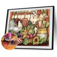thumbnail image 4 of Cuadros Decorativos Kit de bordado de suministros de cocina de pintura de diamante DIY 5D redondo completo (LG187) Wdftyju embutido en tela, 4 of 8