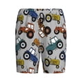 thumbnail image 4 of Wukai Color Tractor Men’s Short Pajama Pants With Pockets Soft Sleep Pj Shorts for Men-Large, 4 of 6