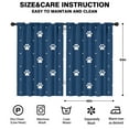 thumbnail image 2 of Blackout Kids Curtains,Paw Print Childrens Insulated Curtains Set Of 2,Bedroom Essentials,Toddler Room Decor 42x63in(106x160cm), 2 of 4