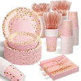 thumbnail image 1 of Servilletas Party Supplies AIRE, 175 unidades, chapadas en oro rosa, 1 of 6