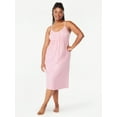 thumbnail image 4 of Joyspun Women’s Cotton Blend Pleated Neck Sleeveless Midi Nightgown, Sizes S to 5X, 4 of 5