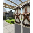 thumbnail image 3 of nqOlkjepod Outdoor Curtains for Patio Waterproof, Western Star Brown Outdoor Privacy Panels Grommet, Country Farmhouse Retro Texture Blackout Outside Curtains for Porch/Cabana 54"x95", 1 Panel, 3 of 8