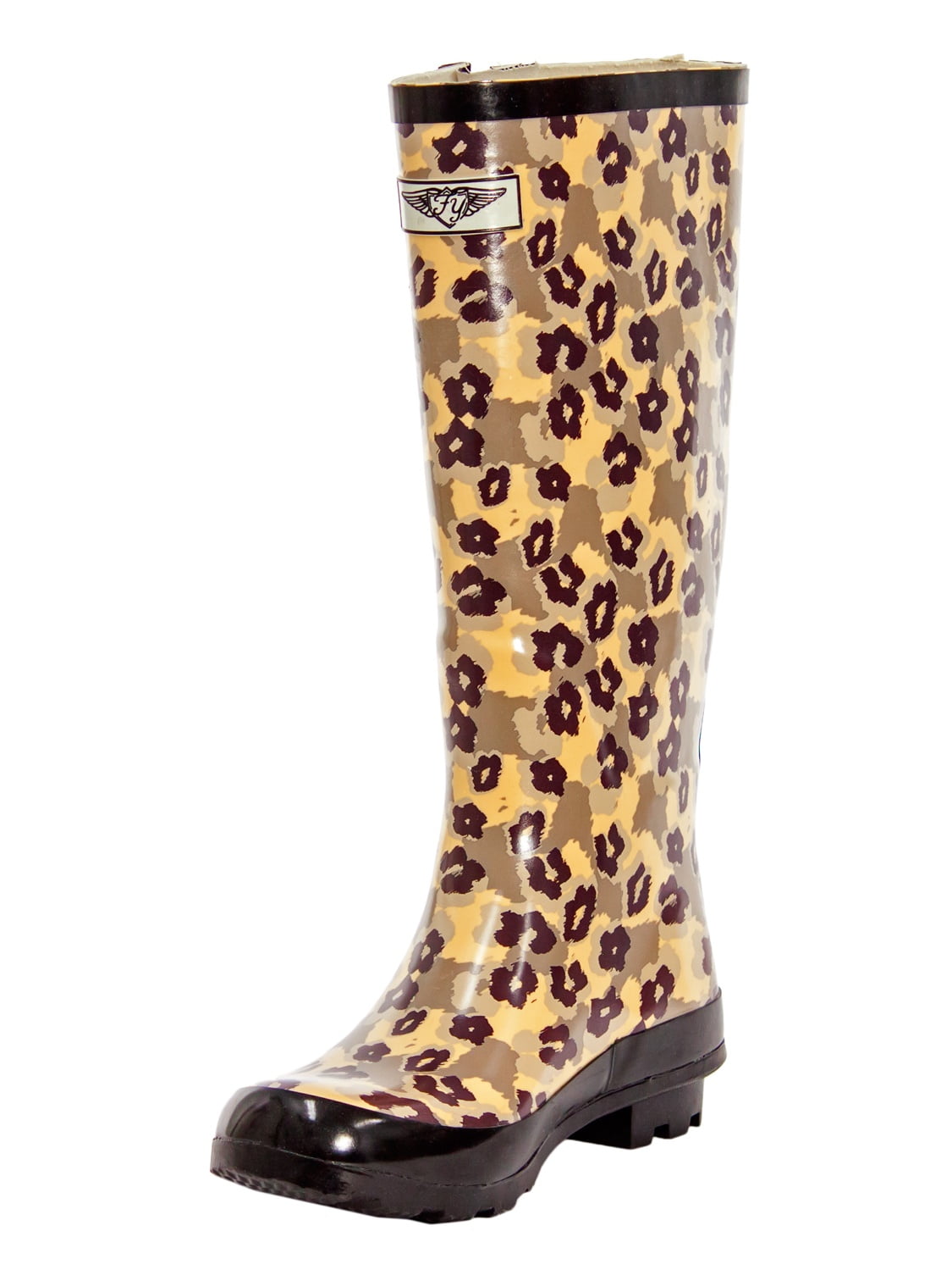 Women Rubber Rain Boots with Cotton Lining, Animal Camo - Walmart.com