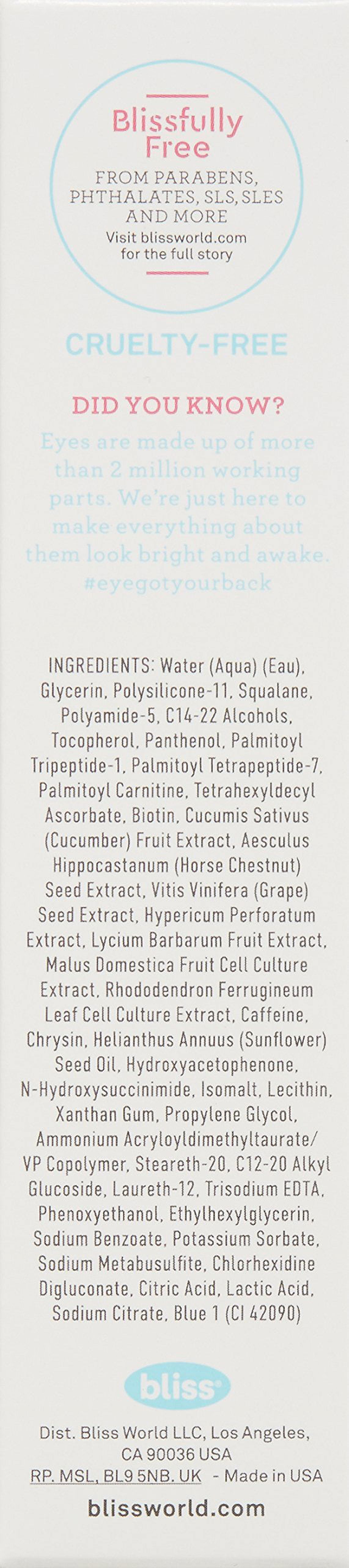 Bliss Eye Do All Things™ Caffeine Eye Gel for Depuffing and Brightening, 0.7 fl oz