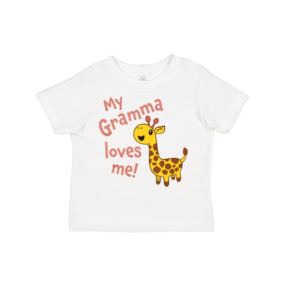 Inktastic My Gramma Loves Me- Cute Giraffe Boys or Girls Toddler T-Shirt