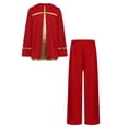 thumbnail image 3 of Doomiva Church Robe for Boys Tunic Tops with Pants Set Choir Gowns Worship Liturgical Praise Clothes Suit Red 6, 3 of 5