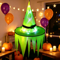 thumbnail image 5 of Hanging Witch Hat String Light - Light Up Waterproof Glowing Halloween Decor, Battery Operated LED Sawtooth Hat for Indoor Outdoor, Garden, Yard, 5 of 7