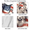 thumbnail image 4 of luoweisi Men's Beach Shorts Quick Dry Swim Trunks with Mesh Lining American Flag and Animals XL, 4 of 5