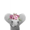 thumbnail image 2 of Straatsma, Leah 20x24 White Modern Wood Framed Museum Art Print Titled - Floral Elephant, 2 of 4
