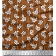 thumbnail image 1 of Soimoi Cotton Voile Fabric Stripe,Leaves & Floral Artistic Printed Fabric 1 Yard 42 Inch Wide, 1 of 1