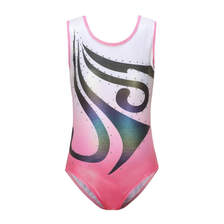 Gymnastics Leotards for Girls One Piece Sleeveless Sparkly Gymnastics Outfits for 5 14 Years Walmart