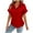 Red, variant on yillto Womens Satin Silky Top Cap Short Sleeve Button down Blouse Business Dressy Fashion Shirts