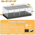 thumbnail image 6 of 20 Planes Guinea Pig Cages Enclosed Hamster Cage with Transparent Top & Waterproof Liner, Expandable Cage for Guinea Pigs, Metal Wire Yard Fence Rabbit Cage, 6 of 7