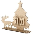 thumbnail image 3 of GOOHOCHY Decorations Wooden Calendar Ornament Christmas Calendar Travel 19.5X19X6CM, 3 of 8