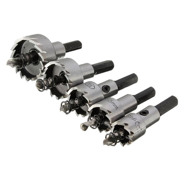 Juego de Brocas HSS, Agujeros de Perforación de 16mm/18,5mm/20mm/25mm/30mm, Piezas Multifuncionales de Taladro, 5 Uds., de Agujeros para Carpi Revestimiento de Sunnimix Cortador de brocas