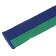 thumbnail image 4 of Uxcell Taekwondo Colored Ranking Belt 1.6"x11.2Ft 3.4m, Cotton Martial Arts Judo Karate Belt, Green&Blue, 4 of 5